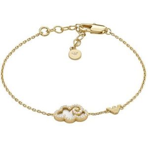 Emporio Armani Vrouwen roestvrij staal of messing met goudkleurige karabijnsluiting armband