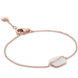 Skagen SKJ1815791 Armband - Roségoudkleurig - Wit Zeeglas - Roestvrij Staal