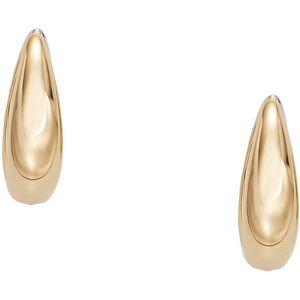 Skagen - Tweekleurige Hoepeloorbellen - Rood en Goud - Roestvrijstaal