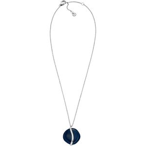 Skagen SKJ1809040 Collier - Zilverkleurig - Blauw Zeeglas - Roestvrij Staal