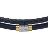 Fossil - JF04703998 - Armband - Donkerblauw - Leer