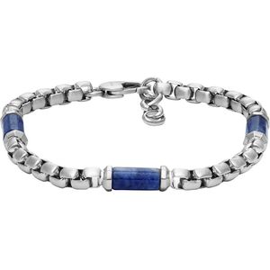 Fossil Herenarmband van roestvrij staal met gesp of vouwsluiting, Roestvrij staal, Geen edelsteen