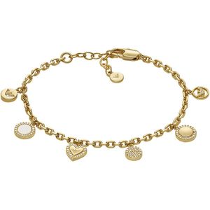 Emporio Armani Vrouwen roestvrij staal of messing met goudkleurige karabijnsluiting armband