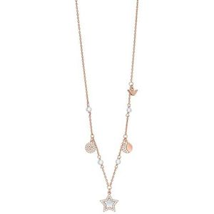 EMPORIO ARMANI Damesketting metaal roségoudkleurig, EGS3106221, Length: 350mm + 70mm, Width: 10.5mm, Height: 10mm, Messing, Geen edelsteen