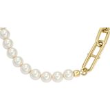 FOSSIL JF04727710 - Collier - Goudkleurig - Imitaties van Glasparels