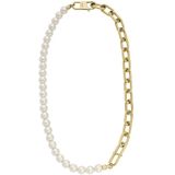 FOSSIL JF04727710 - Collier - Goudkleurig - Imitaties van Glasparels