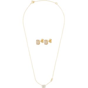 Michael Kors - MKC1759CZSET - Oorknopjes - Goudkleurig - Hanger en Ketting