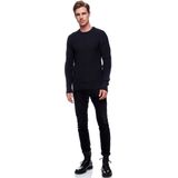 Rusty Neal - Heren Trui Casual Fit Trui - Zwart