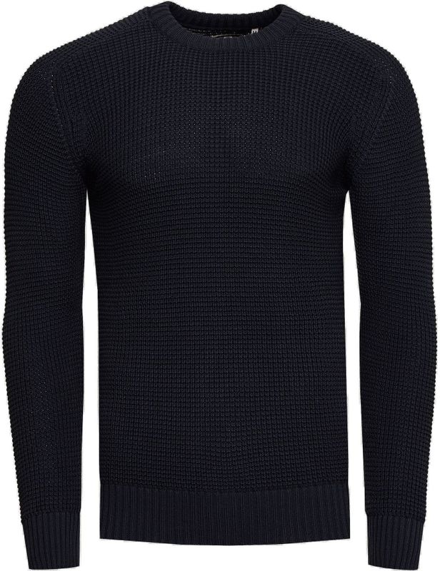 Rusty Neal - Heren Trui Casual Fit Trui - Zwart