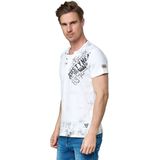 Rusty Neal - T-shirt - Normale Pasvorm - 100% Katoen - Met Logo-print Aan De Zijkant