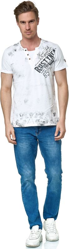 Rusty Neal - T-shirt - Normale Pasvorm - 100% Katoen - Met Logo-print Aan De Zijkant