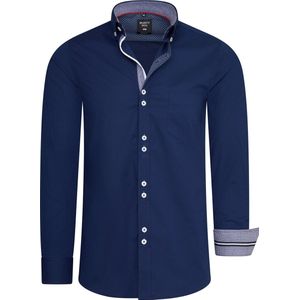 Rusty Neal - Heren Overhemden Overhemd Regular Fit - Blauw - Maat S