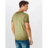 Stockerpoint - Günther - Shirt - Smoky Blue - Jersey, V-hals, Motiefprint, Kwartmouw