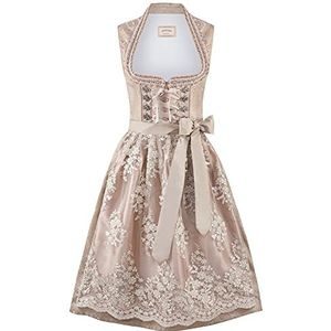 STOCKERPOINT - Dirndl - Beige - Knoopsluiting - Knielengte - Bloemenprint