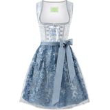 Stockerpoint - Nanita - Damesjurk - Blauw - Kanten Schort