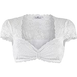 STOCKERPOINT - Klederdracht Blouse - Wit - Effen - Halve Mouw