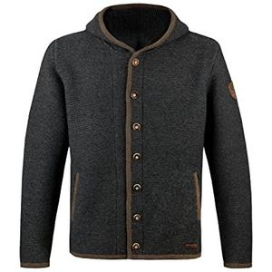 Stockerpoint Alex gebreide herenjas, antraciet, standaard, antraciet, Eén maat