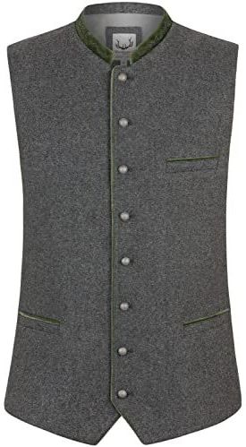 STOCKERPOINT - Gilet 'Fabricio' - Grijs Lichtgrijs Groen - Knoopsluiting