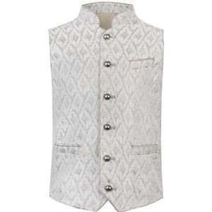 Stockerpoint Trachtenkids Illias Klederdrachtvest, voor jongens, crème, standaard, crème, 92 cm