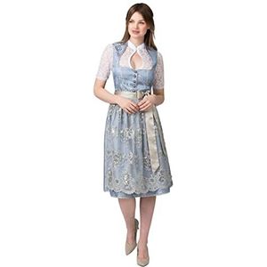 Stockerpoint Dirndl-jurk voor dames, Odina-jurk voor speciale gelegenheden, rookblauw, standaard