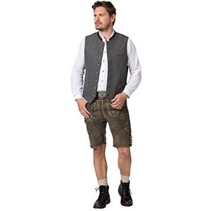 STOCKERPOINT - Fabricio - Gilet - Grijs Gemêleerd / Pruim / Zwart - Wol, Licht Gevoerd, Knoopsluiting