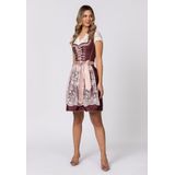 Wiesnwuid - Rosalinde - Dirndl - Bordeaux - Jacquard - Ruches