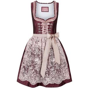 Wiesnwuid - Rosalinde - Dirndl - Bordeaux - Jacquard - Ruches