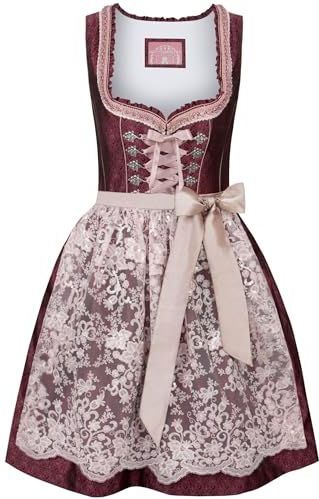 Wiesnwuid - Rosalinde - Dirndl - Bordeaux - Jacquard - Ruches