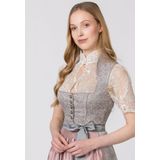 STOCKERPOINT Dirndl 'Monroe'  blauw / zilvergrijs / oudroze