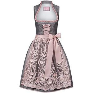 STOCKERPOINT Dirndl 'Marietta'  donkergrijs / rosé