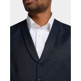 Club of Gents - 10.158S0 - Gilet - Blauw - 99% Scheerwol, 1% Elastaan