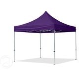 Vouwpaviljoen, vouwtent, 3x3m - 2 zijpanelen 32mm ALU, paviljoen, partytent, lila