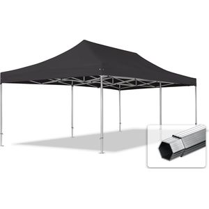 4x8 M Easy Up Partytent Vouwpaviljoen PVC Brandvertragen - PROFESSIONAL Alu 50 M - Zwart