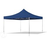 4x4 m Easy Up partytent Vouwpaviljoen met zijwanden (2 panorama), PROFESSIONAL alu 40mm, blauw