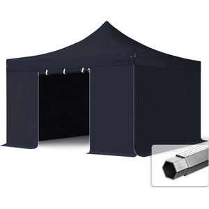 4x4 M Easy Up Partytent Vouwpaviljoen PVC Brandvertragend met Zijwande - PROFESSIONAL Alu 40m