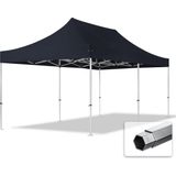 3x6 M Easy Up Partytent Vouwpaviljoen PVC Brandvertragen - PROFESSIONAL Alu 40m - Zwart