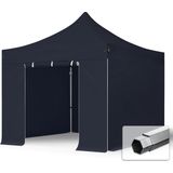 3x3 M Easy Up Partytent Vouwpaviljoen PVC Brandvertragend met Zijwande - PROFESSIONAL Alu 40m