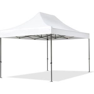 3x4,5 M Easy Up Partytent Vouwpaviljoen PVC Brandvertragen - PREMIUM Staal 40m - Wit