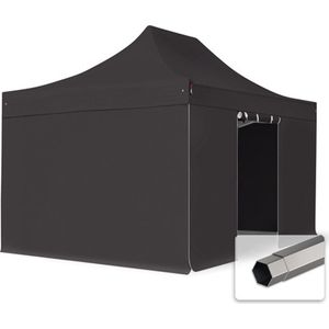 Gimisgu Paviljoen, waterdicht tuinpaviljoen, feesttent met 4 zijdelen en ramen, uv-bescherming, tuintent voor festival, party, feest en camping, 3 x 3 m, wit