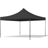 4x4 M Easy Up Partytent Vouwpaviljoen PVC Brandvertragen - PREMIUM Staal 40m - Zwart