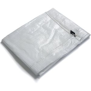 FLOORDIREKT Afdekzeil - Beschermhoes - Leno - 140 g/m² - Waterdicht & UV Bestendig - Wit /Transparant - 6 x 1,5 m