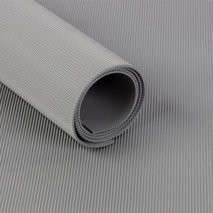 FLOORDIREKT Rubberen Loper Miniripp in Grijs - Weerbestendig & Extreem Slijtvast - Rubberen Antislipmat - Beschermende Mat - Vloermat - Dikte: 3 mm - 100 x 450 cm