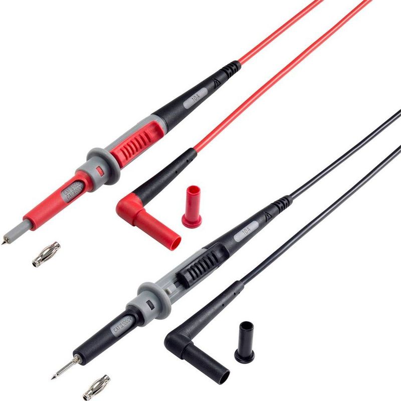 Voltcraft - MS-4PS-E Sicherheits-Messleitung 4 mm Sicherheits-Stecker Prüfspitze 1.00 m Schwarz, Rot 1