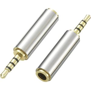 SpeaKa Professional SP-8832448 Jackplug Audio Adapter [1x Jackplug male 2,5 mm - 1x Jackplug female 3,5 mm] Zilver