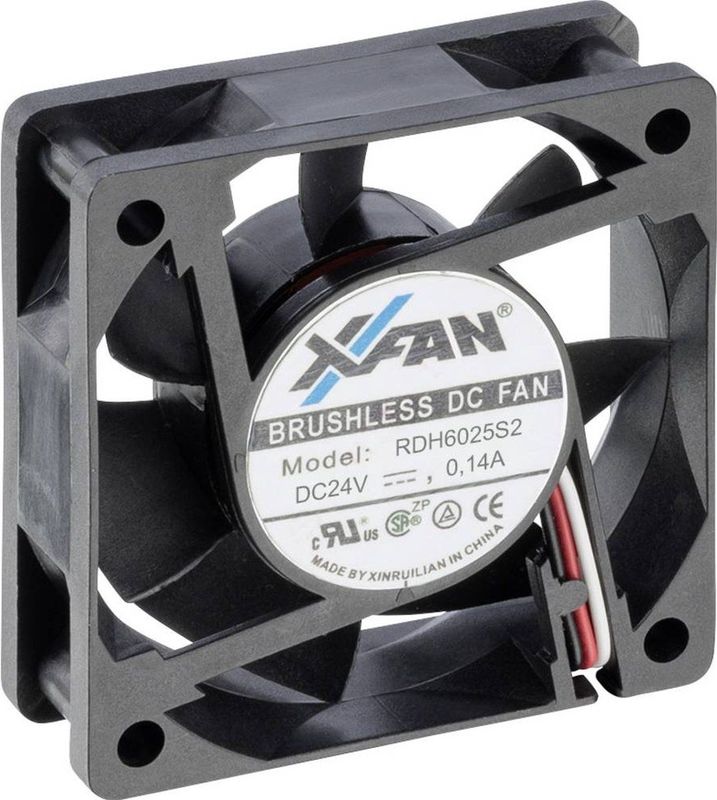 X-Fan - RDH6025S2 - Axiaalventilator - 24 V/DC - 25.8 m³/h - 60 x 60 x 25 mm