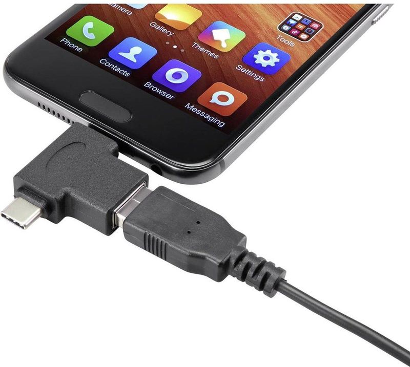 Renkforce USB 3.0 Adapter - 1x USB-C, Micro-USB naar USB 3.2 Gen 2 - Multifunctioneel