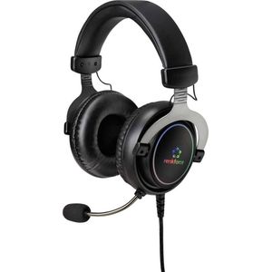 Renkforce RF-GH-300 Over Ear Headset Gamen Kabel 7.1 Surround Zwart Microfoon Uitschakelbaar (mute