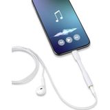 Renkforce Apple iPad/iPhone/iPod Adapterkabel [1x Apple dock-stekker Lightning - 1x Vergulde 3,5mm-contactbus] 0.84 m Wit