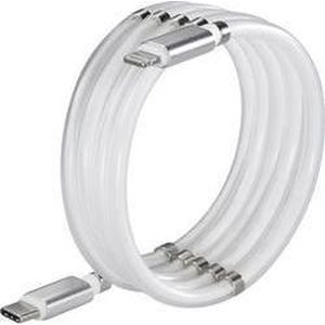 USB-Kabel usb 2.0 usb-c® Stecker, Apple Lightning Stecker 1.00 m Weiß TO-6886779 - Renkforce