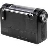 Renkforce RF-CR-200 Transistorradio VHF (FM), Middengolf, Korte golf Noodradio Oplaadbaar, Zonnepaneel, Handslinger, We